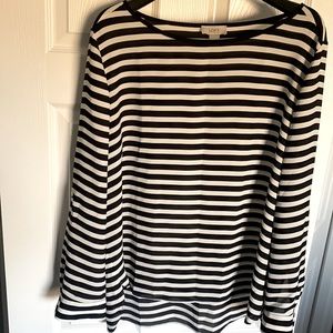 Black & White stripped never worn silk blouse